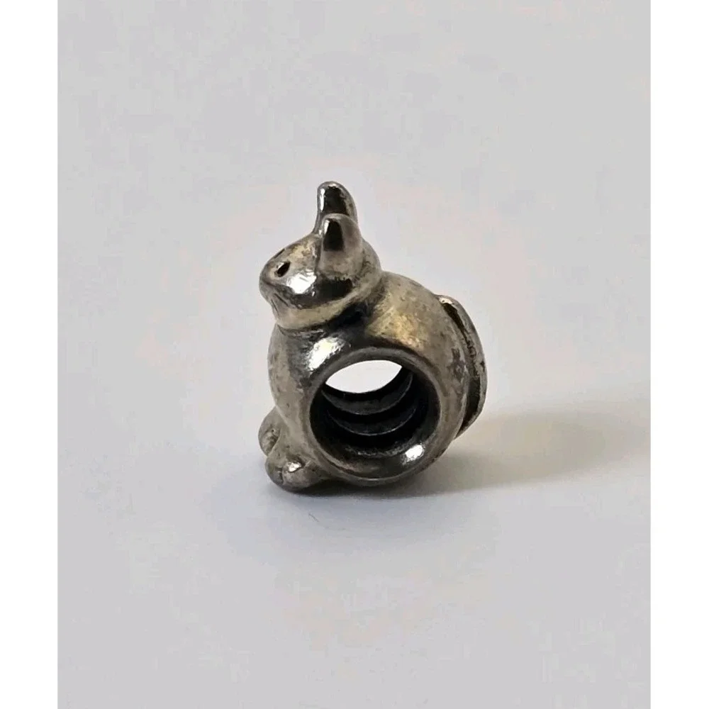 Pandora Cat Charm 925 ALE Sterling Silver Kitty Bead Animal Cute Retired